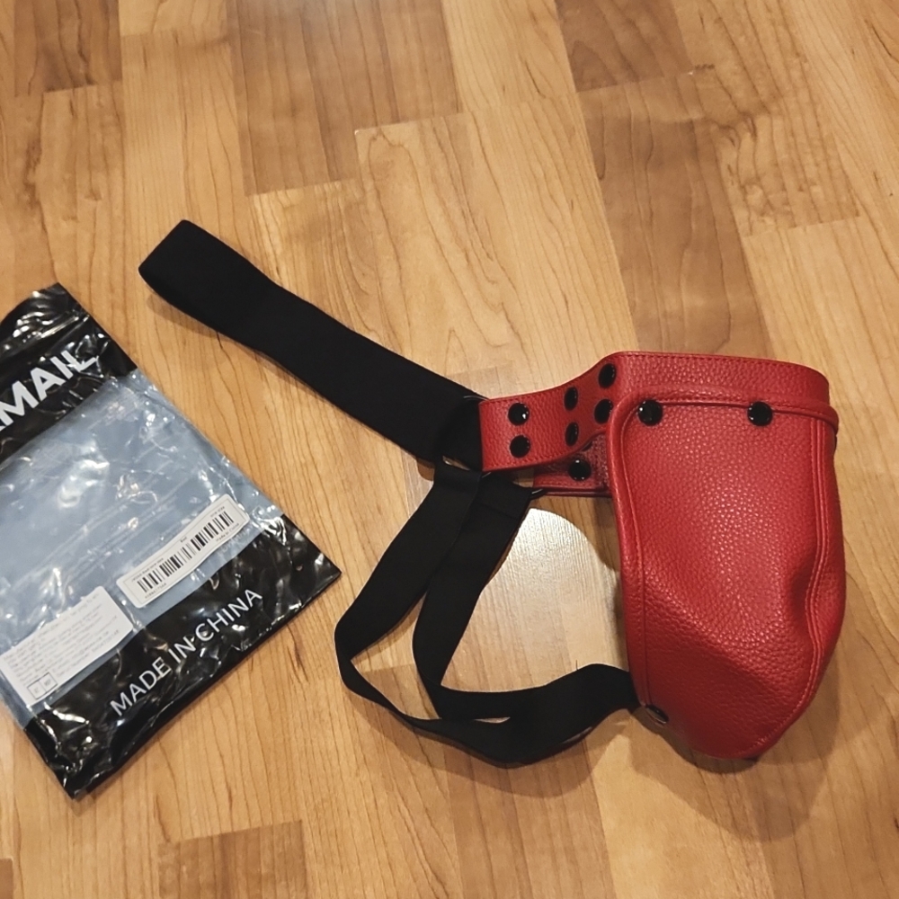 Snap Away Jockstrap PU Leather - Picture 5 of 8